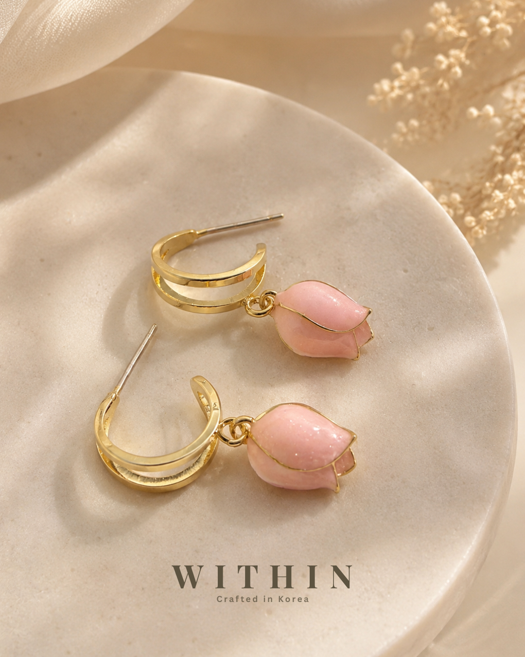 Blush Opal Drop Earrings