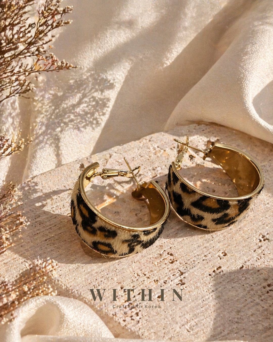 WILD SOFT Leopard Hoop Earrings