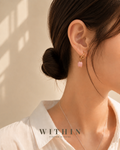 Blush Petal Hoop Earrings